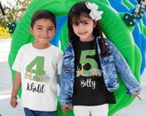 Personalised Birthday T-shirt Custom Name Graphic Tee Gift For Kids